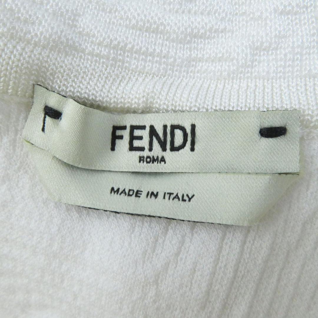 FENDI overalls FZD880 Main: 63% rayon, 12% polyester, 5% nylon, 1% polyurethane, 19% polypropylene white Women 38 Used Authentic