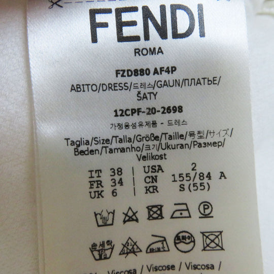 FENDI overalls FZD880 Main: 63% rayon, 12% polyester, 5% nylon, 1% polyurethane, 19% polypropylene white Women 38 Used Authentic