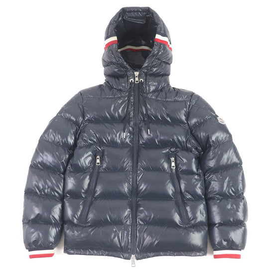 MONCLER Down jacket Main: 100% nylon, Part: 100% polyester, Filling: 90% down, Filling: 10% feather Navy ALBERIC mens zero size Used Authentic