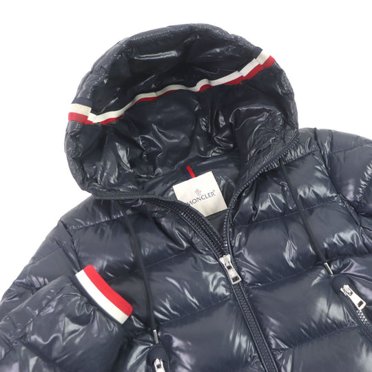 MONCLER Down jacket Main: 100% nylon, Part: 100% polyester, Filling: 90% down, Filling: 10% feather Navy ALBERIC mens zero size Used Authentic