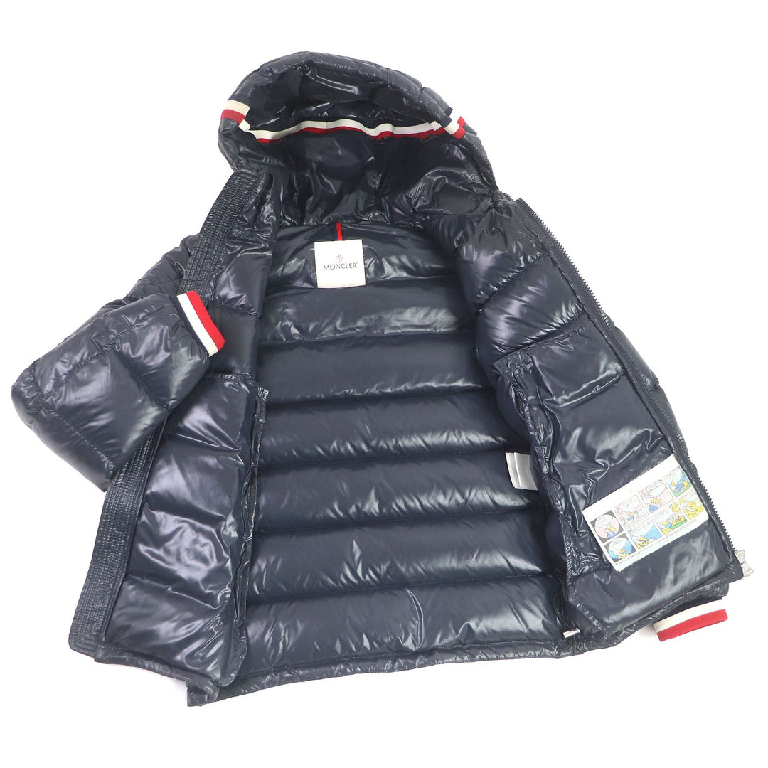 MONCLER Down jacket Main: 100% nylon, Part: 100% polyester, Filling: 90% down, Filling: 10% feather Navy ALBERIC mens zero size Used Authentic