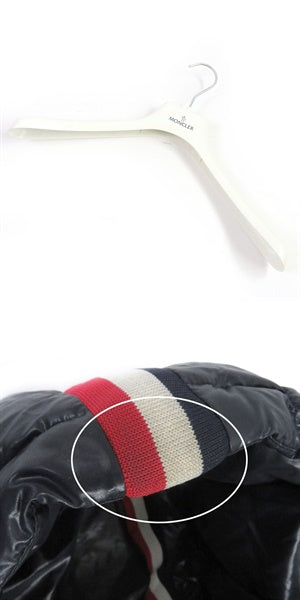 MONCLER Down jacket Main: 100% nylon, Part: 100% polyester, Filling: 90% down, Filling: 10% feather Navy ALBERIC mens zero size Used Authentic