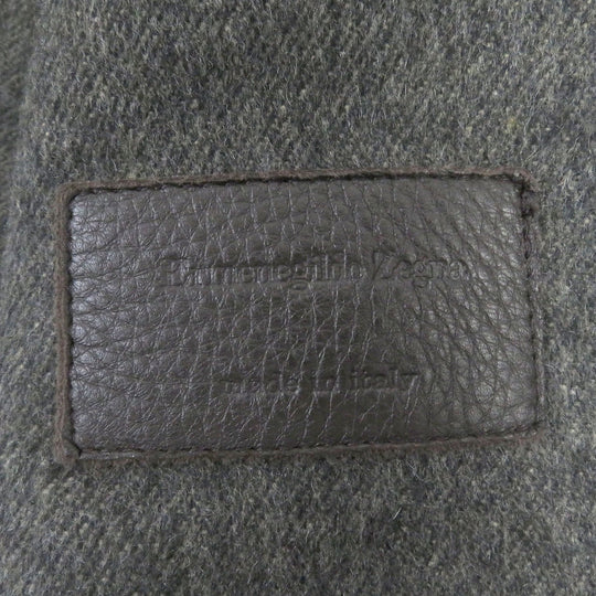 Ermenegildo Zegna leather jacket Outer: 100% leather, Lining: 50% cashmere, Lining: 50% wool Dark brown mens 48 Used Authentic
