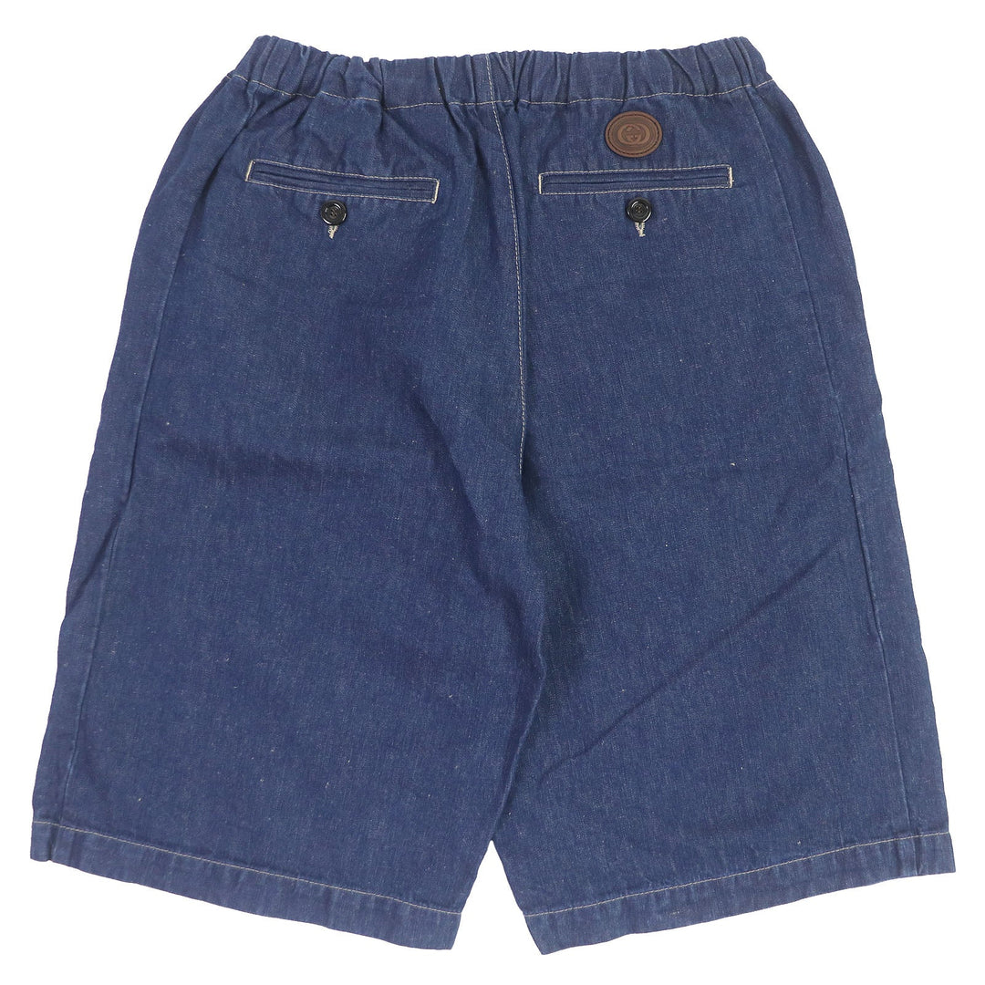 GUCCI Pants 626424 Main: 62% cotton, Main: 38% linen, Part: Cowhide Indigo blue mens 46 Used Authentic