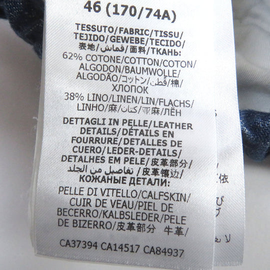 GUCCI Pants 626424 Main: 62% cotton, Main: 38% linen, Part: Cowhide Indigo blue mens 46 Used Authentic