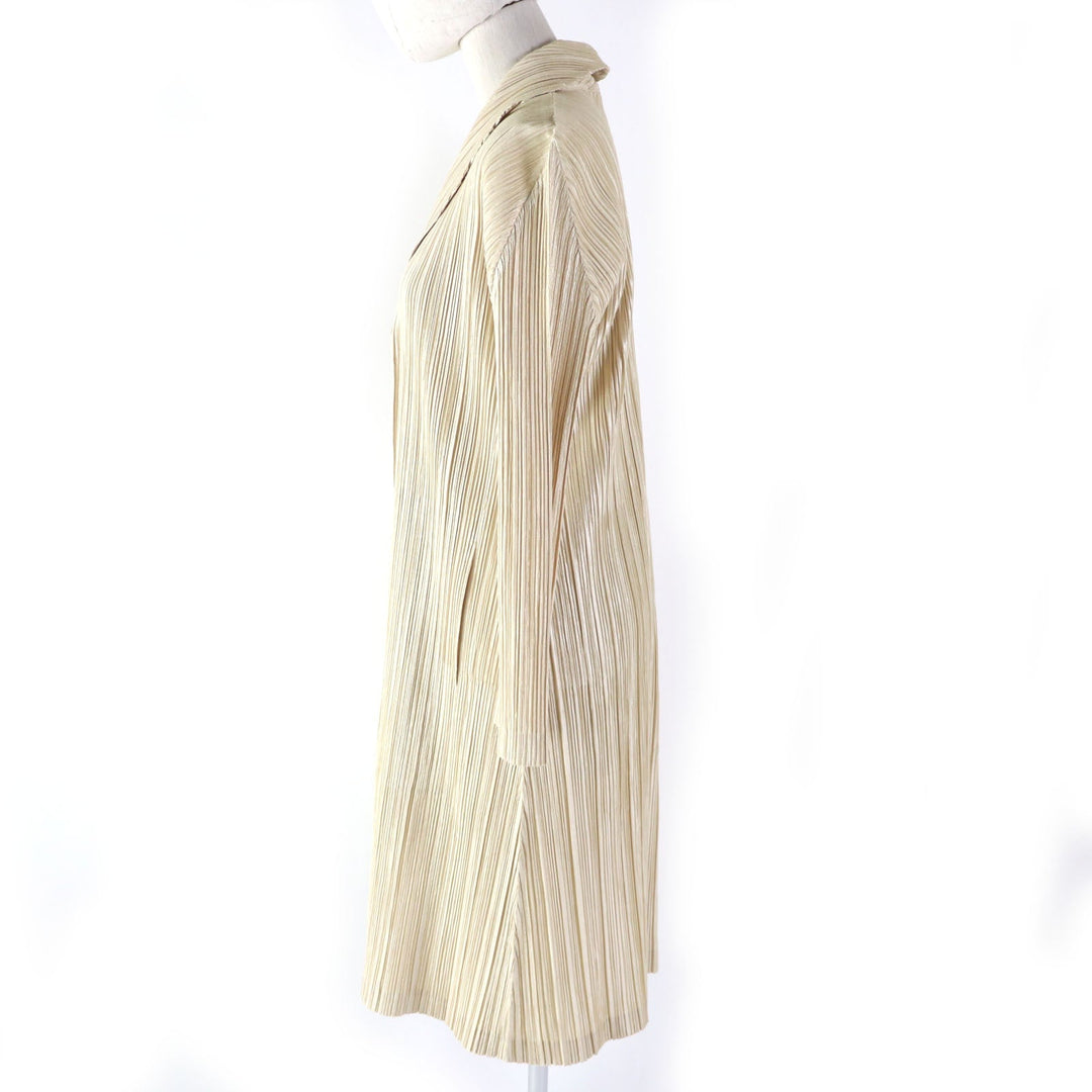 PLEATS PLEASE cardigan PP13-JA201 Main: 100% polyester beige Women 3 Used Authentic