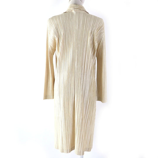 PLEATS PLEASE cardigan PP13-JA201 Main: 100% polyester beige Women 3 Used Authentic