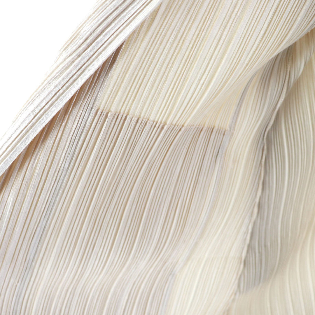 PLEATS PLEASE cardigan PP13-JA201 Main: 100% polyester beige Women 3 Used Authentic