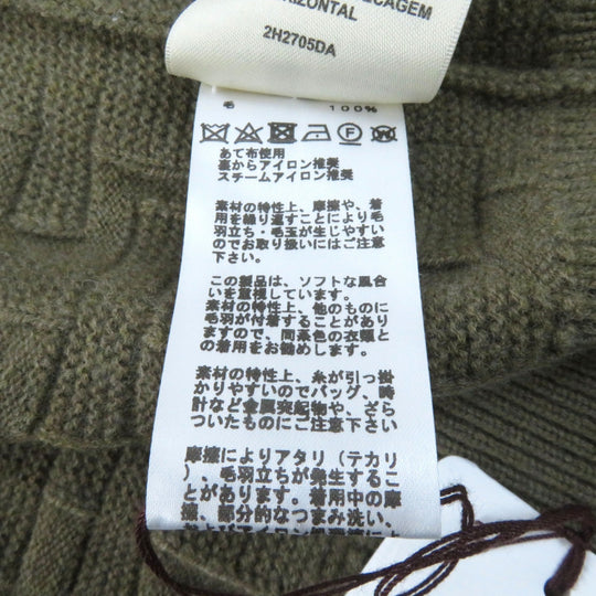 HERMES cardigan 2H2705DA Main: 100% wool Brown Voyage Women 36 Used Authentic