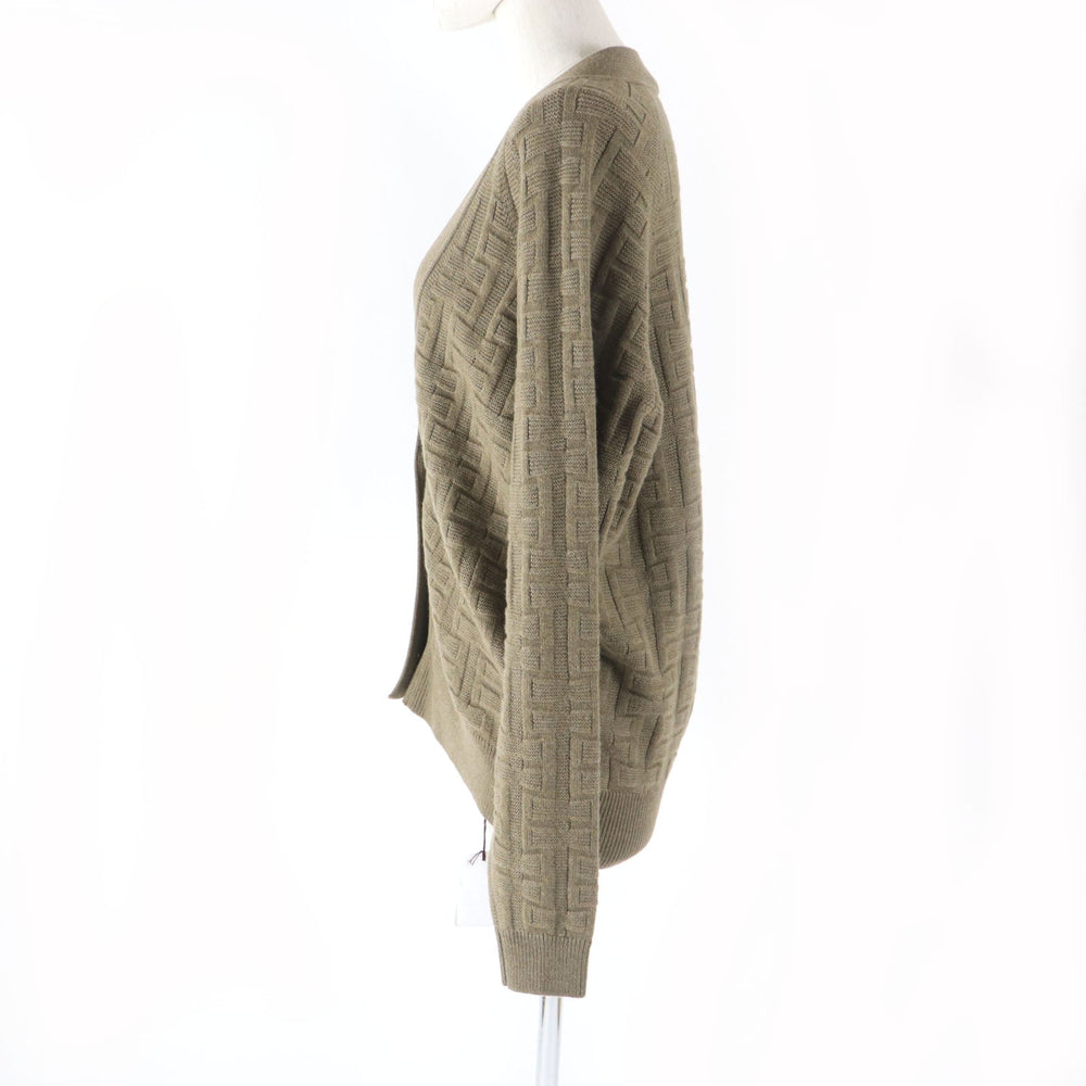 HERMES cardigan 2H2705DA Main: 100% wool Brown Voyage Women 36 Used Authentic