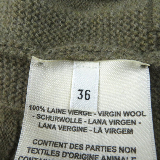 HERMES cardigan 2H2705DA Main: 100% wool Brown Voyage Women 36 Used Authentic