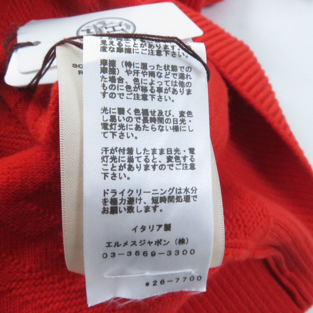 HERMES one piece 2E2501DE Main: 100% wool, part: 95% wool, part: 5% nylon Orange Women S Used Authentic