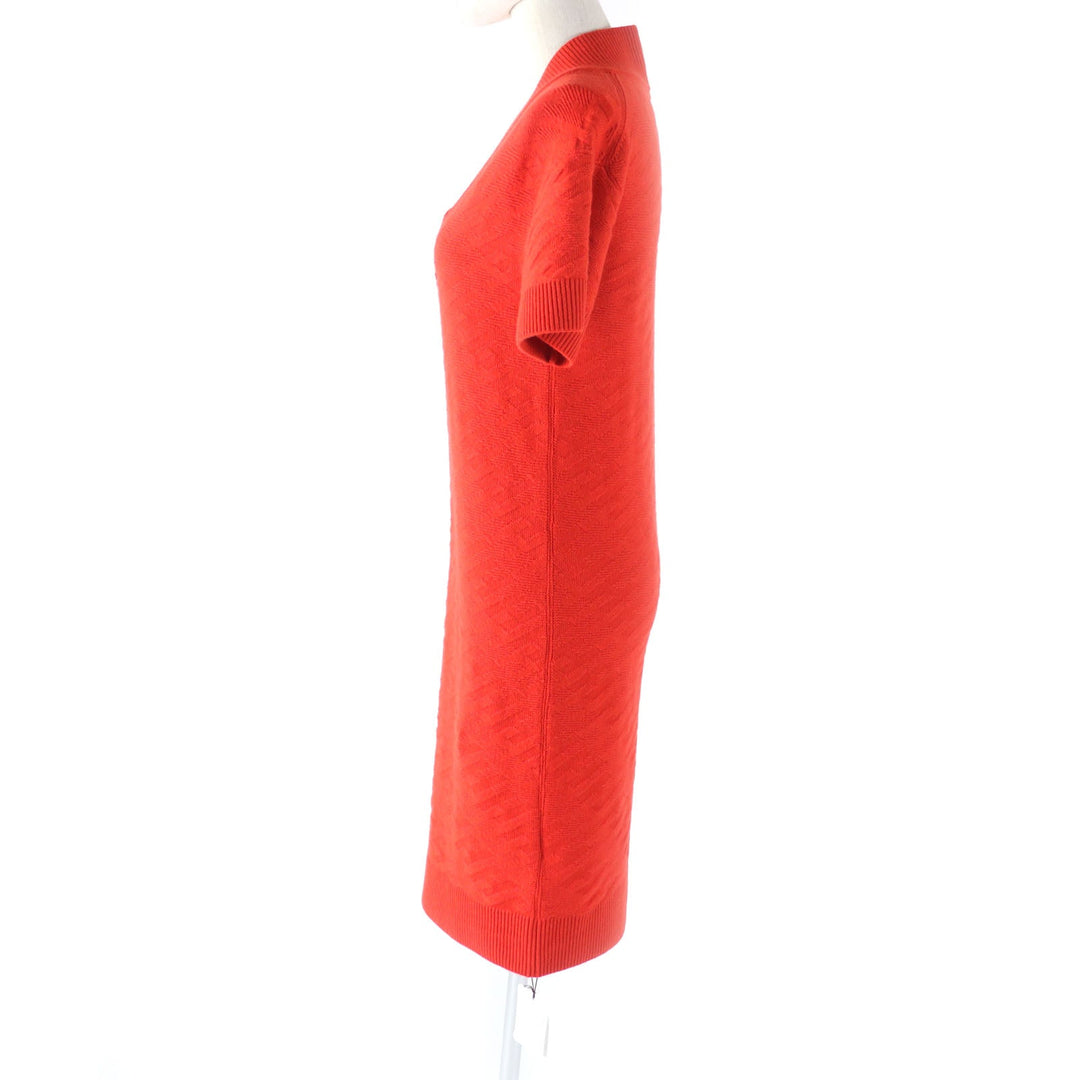 HERMES one piece 2E2501DE Main: 100% wool, part: 95% wool, part: 5% nylon Orange Women S Used Authentic