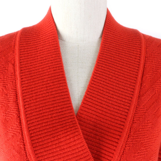 HERMES one piece 2E2501DE Main: 100% wool, part: 95% wool, part: 5% nylon Orange Women S Used Authentic