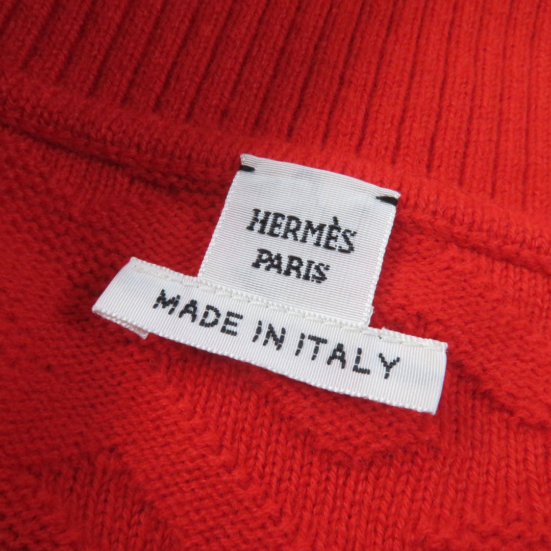HERMES one piece 2E2501DE Main: 100% wool, part: 95% wool, part: 5% nylon Orange Women S Used Authentic