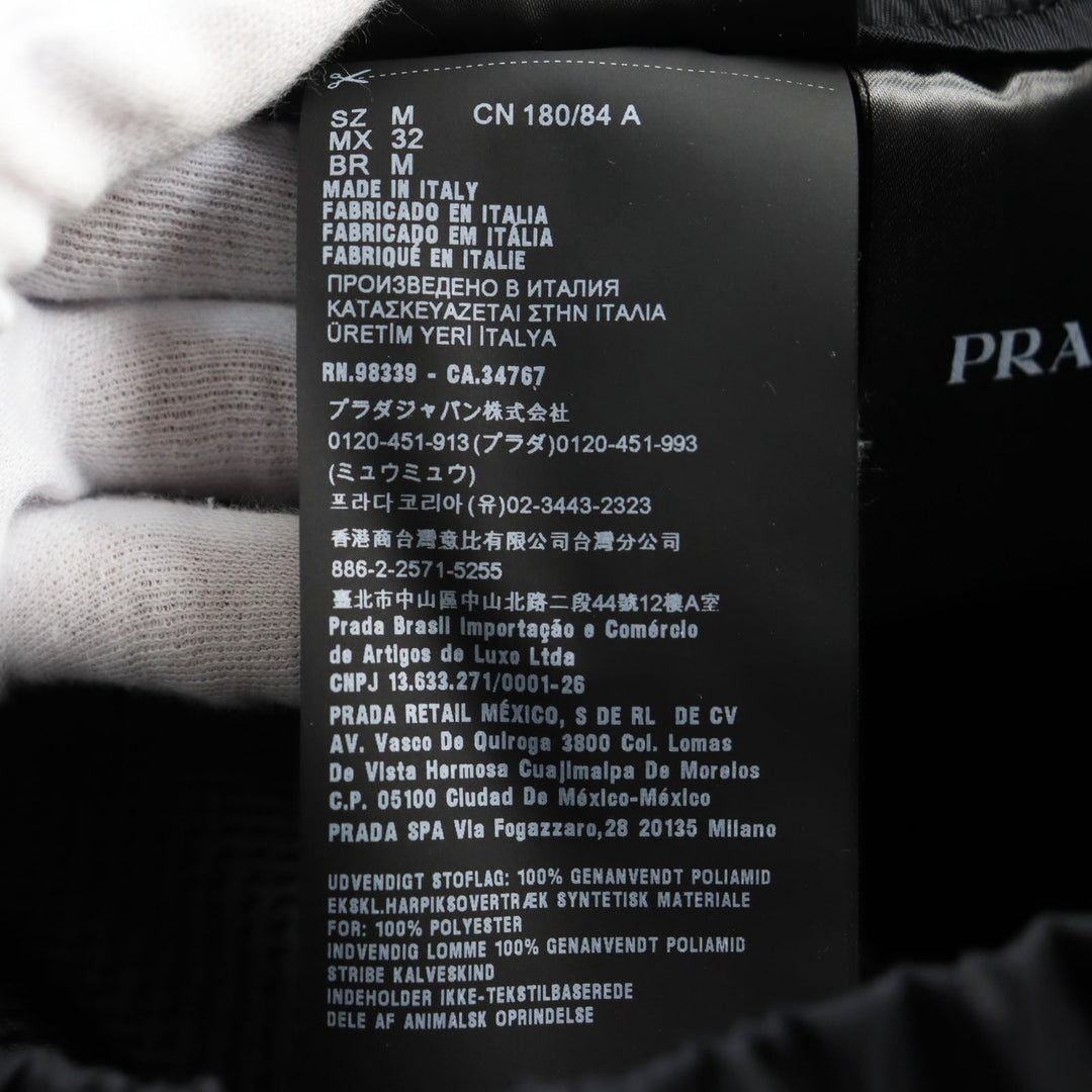 PRADA Pants SPH55 Outer: 100% recycled polyamide, Lining: 100% polyester, Partially: cowhide black Re Bylon triangle logo track pants mens M Used Authentic