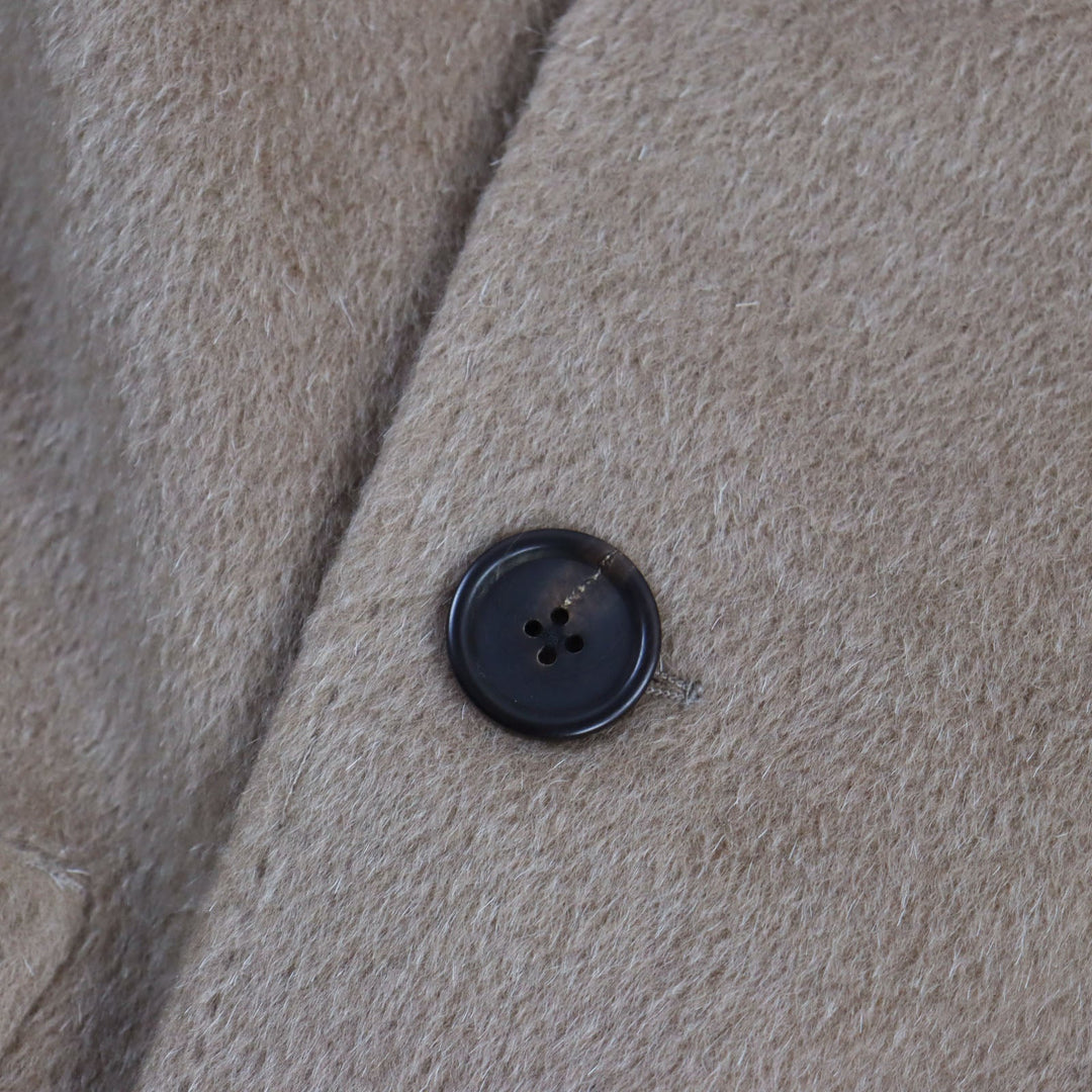 LARDINI Stainless collar coat Outer: 48% wool, Outer: 22% alpaca, Outer: 15% mohair, Outer: 15% nylon, Lining: 100% polyester beige mens 46 Used Authentic