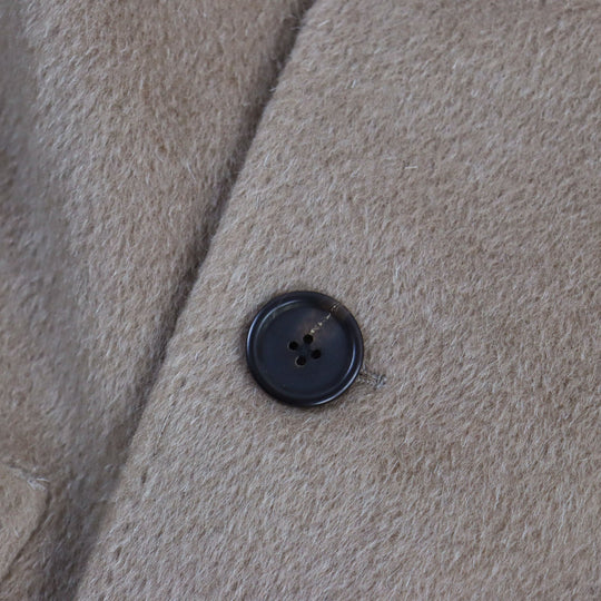 LARDINI Stainless collar coat Outer: 48% wool, Outer: 22% alpaca, Outer: 15% mohair, Outer: 15% nylon, Lining: 100% polyester beige mens 46 Used Authentic
