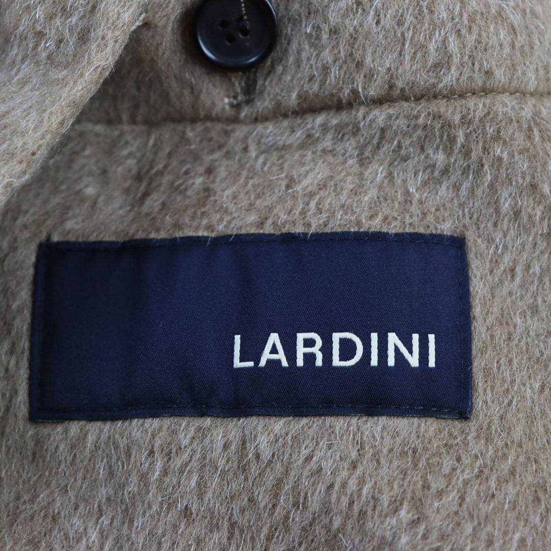 LARDINI Stainless collar coat Outer: 48% wool, Outer: 22% alpaca, Outer: 15% mohair, Outer: 15% nylon, Lining: 100% polyester beige mens 46 Used Authentic
