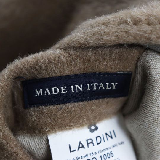 LARDINI Stainless collar coat Outer: 48% wool, Outer: 22% alpaca, Outer: 15% mohair, Outer: 15% nylon, Lining: 100% polyester beige mens 46 Used Authentic