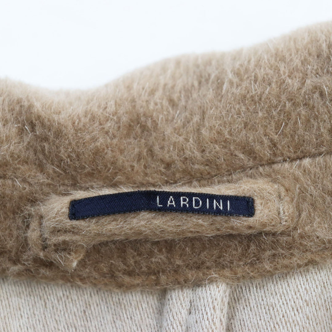 LARDINI Stainless collar coat Outer: 48% wool, Outer: 22% alpaca, Outer: 15% mohair, Outer: 15% nylon, Lining: 100% polyester beige mens 46 Used Authentic