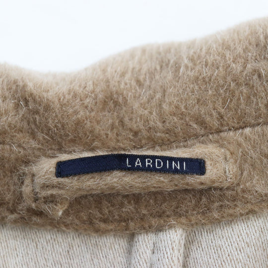 LARDINI Stainless collar coat Outer: 48% wool, Outer: 22% alpaca, Outer: 15% mohair, Outer: 15% nylon, Lining: 100% polyester beige mens 46 Used Authentic