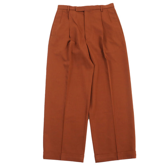 GUCCI slacks 690474 Main: 100% wool, part: 84% polyester, part: 16% metal fiber Brown Gucci label trousers mens 44 Used Authentic
