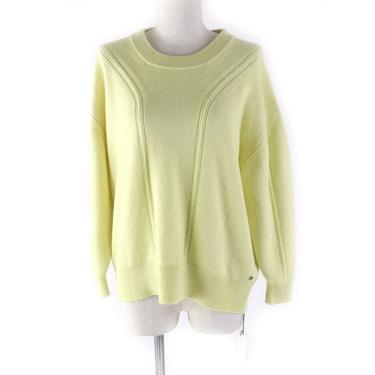 HERMES knit 2H2603D1 Main: 100% cashmere yellow Women 38 Used Authentic