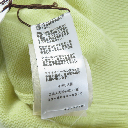 HERMES knit 2H2603D1 Main: 100% cashmere yellow Women 38 Used Authentic