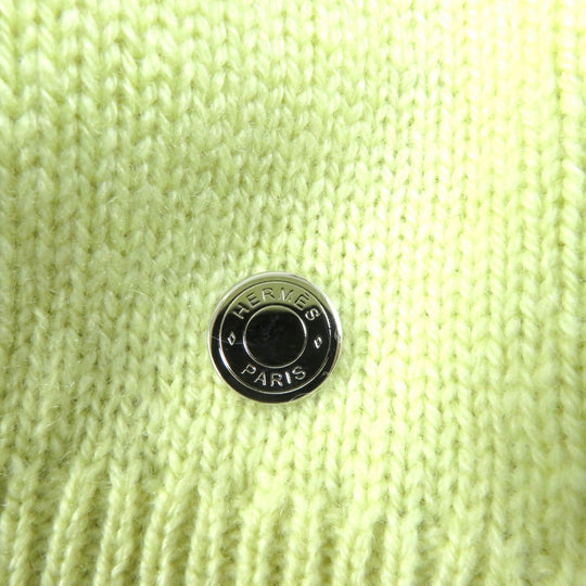 HERMES knit 2H2603D1 Main: 100% cashmere yellow Women 38 Used Authentic