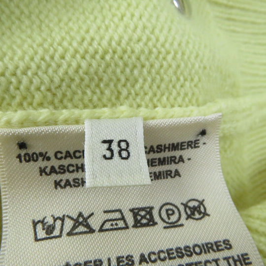 HERMES knit 2H2603D1 Main: 100% cashmere yellow Women 38 Used Authentic