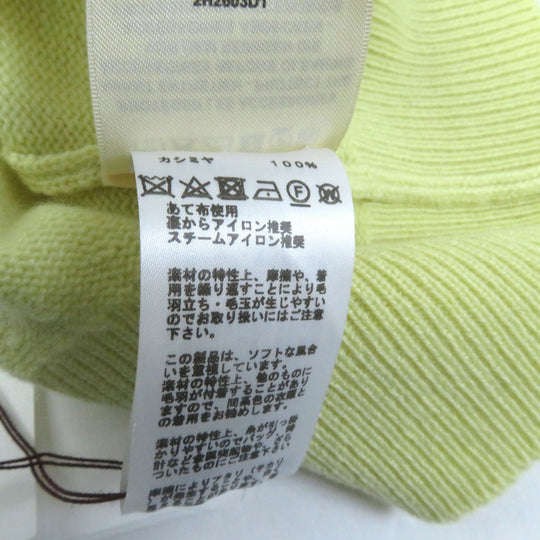 HERMES knit 2H2603D1 Main: 100% cashmere yellow Women 38 Used Authentic
