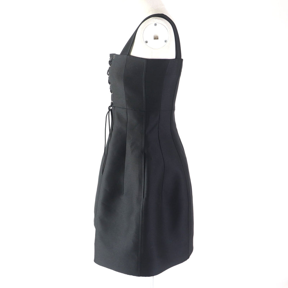 Christian Dior dress 251R35A1212 Outer: 80% wool, Outer: 20% silk, Lining: 100% silk black Women 40 Used Authentic
