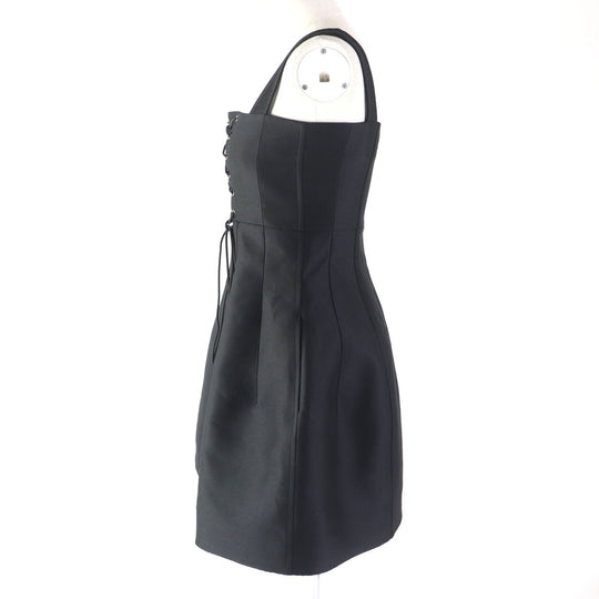 Christian Dior dress 251R35A1212 Outer: 80% wool, Outer: 20% silk, Lining: 100% silk black Women 40 Used Authentic
