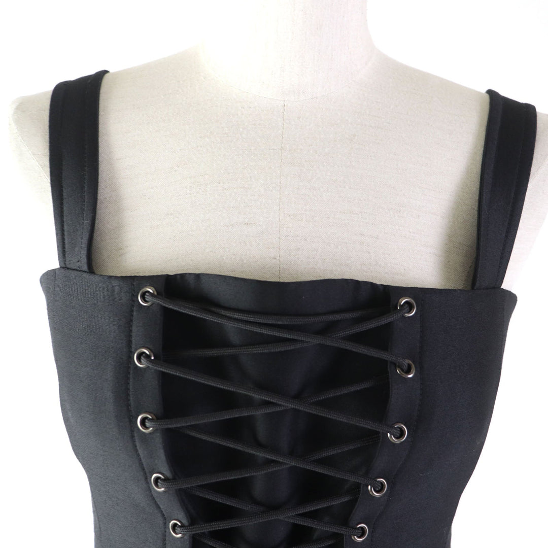 Christian Dior dress 251R35A1212 Outer: 80% wool, Outer: 20% silk, Lining: 100% silk black Women 40 Used Authentic
