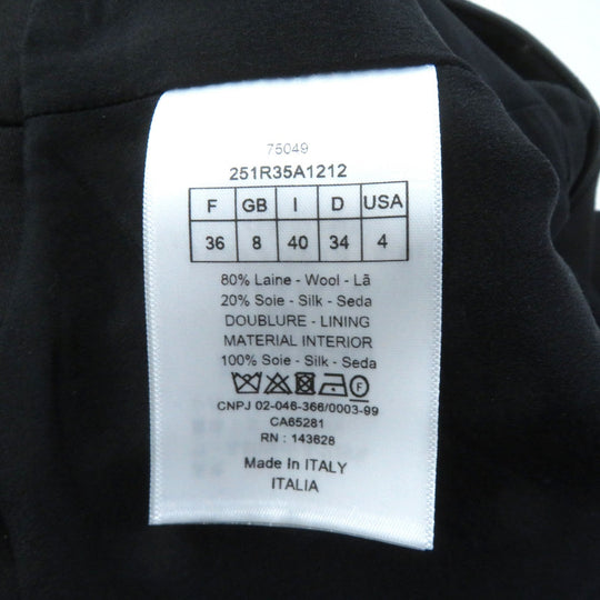 Christian Dior dress 251R35A1212 Outer: 80% wool, Outer: 20% silk, Lining: 100% silk black Women 40 Used Authentic