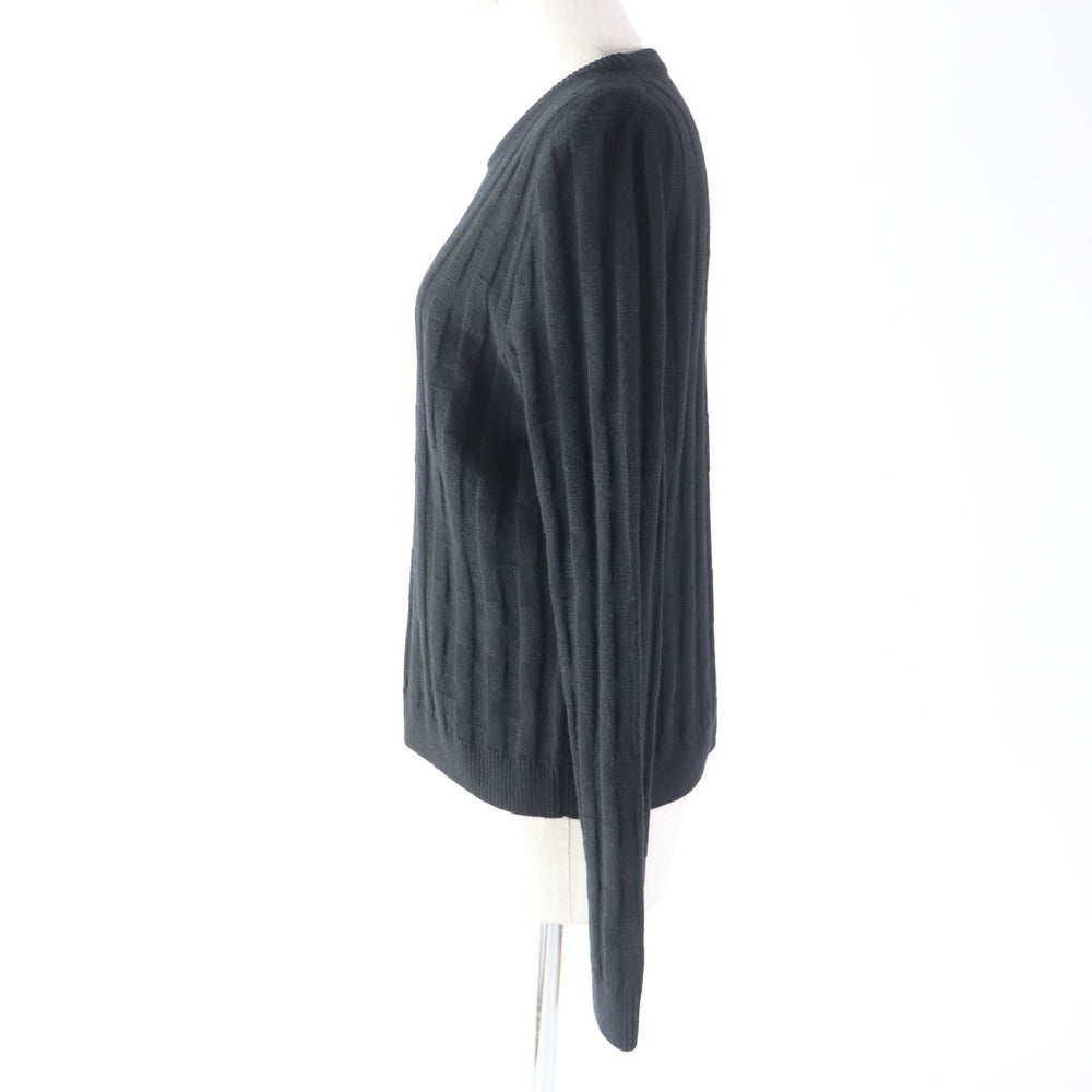 HERMES sweater Main: 100% wool black Women 42 Used Authentic