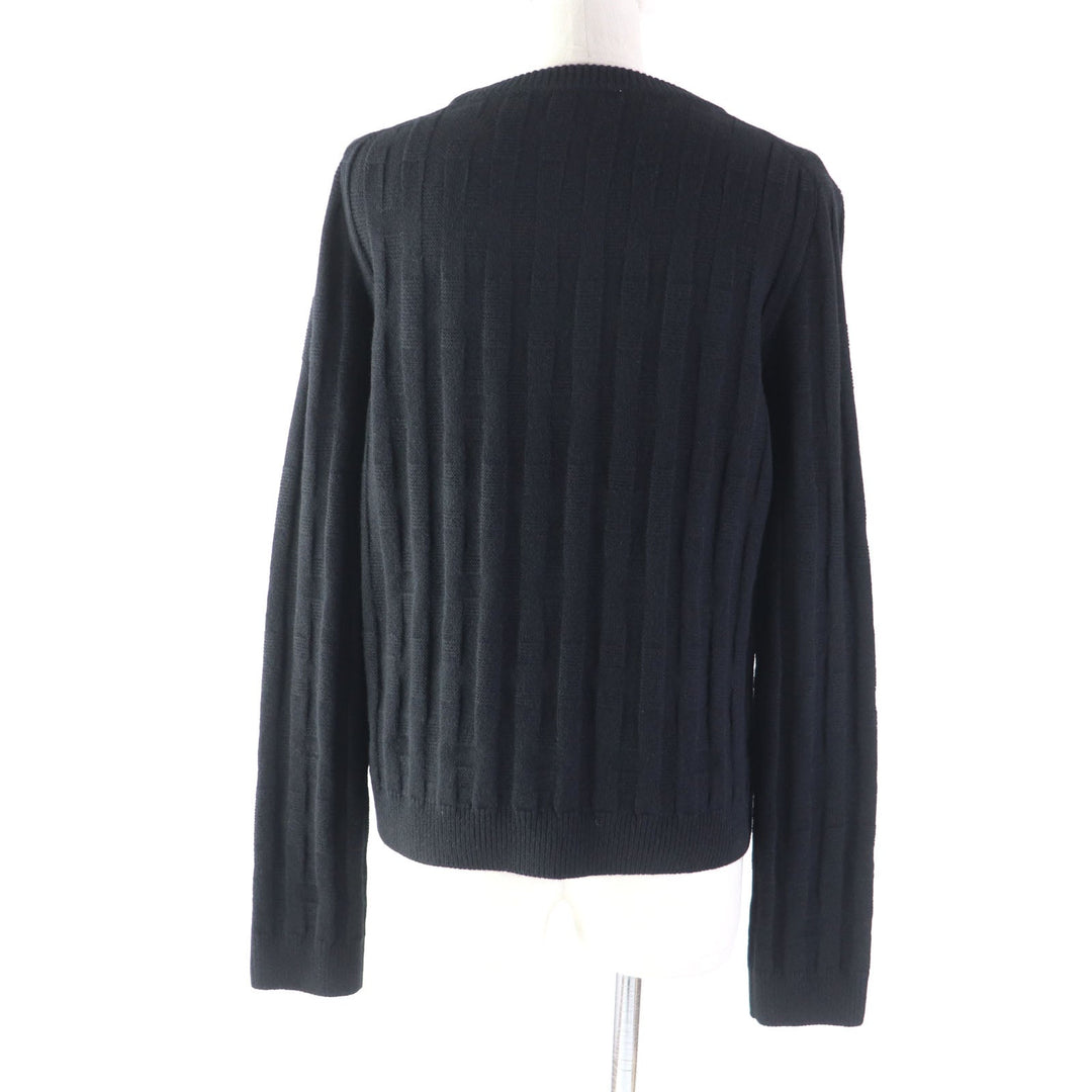 HERMES sweater Main: 100% wool black Women 42 Used Authentic