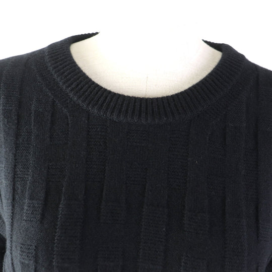 HERMES sweater Main: 100% wool black Women 42 Used Authentic