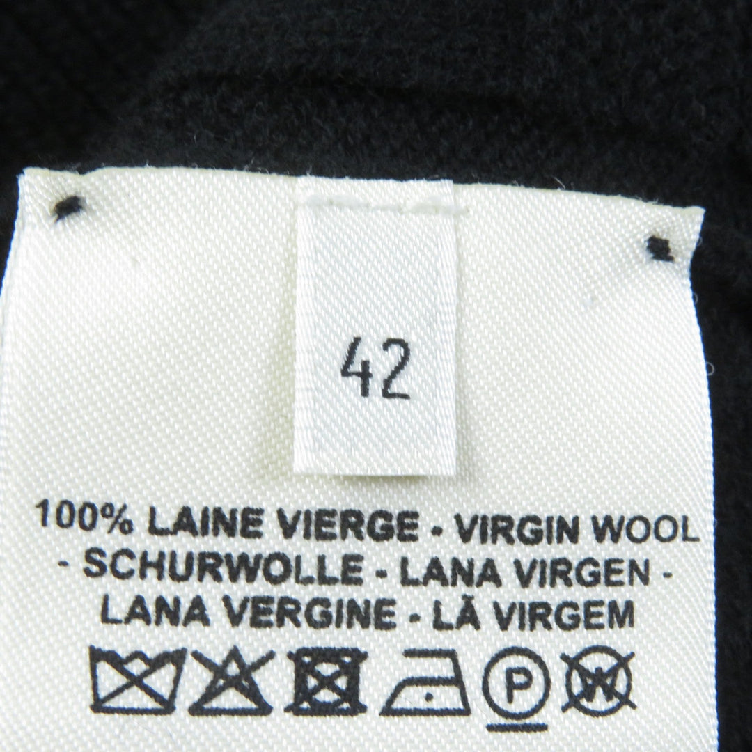 HERMES sweater Main: 100% wool black Women 42 Used Authentic