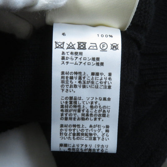 HERMES sweater Main: 100% wool black Women 42 Used Authentic