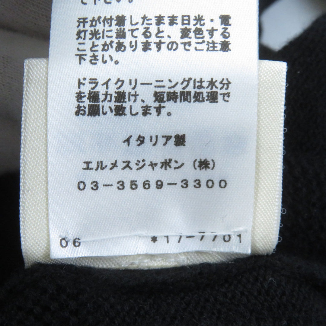 HERMES sweater Main: 100% wool black Women 42 Used Authentic