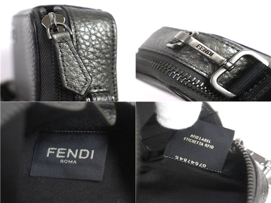 FENDI Shoulder Bag 7M0344 Main: Leather Graphite, GRAPHITE/RUBLS Mini camera bag mens Used Authentic