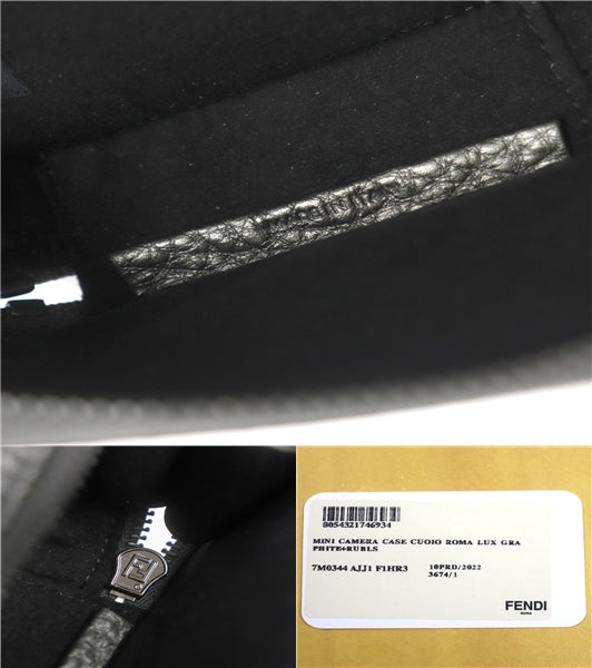 FENDI Shoulder Bag 7M0344 Main: Leather Graphite, GRAPHITE/RUBLS Mini camera bag mens Used Authentic