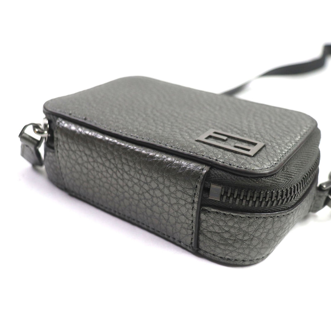 FENDI Shoulder Bag 7M0344 Main: Leather Graphite, GRAPHITE/RUBLS Mini camera bag mens Used Authentic