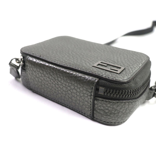 FENDI Shoulder Bag 7M0344 Main: Leather Graphite, GRAPHITE/RUBLS Mini camera bag mens Used Authentic