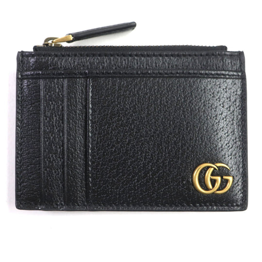 GUCCI Card Case 657589 Main: Leather black mens Used Authentic
