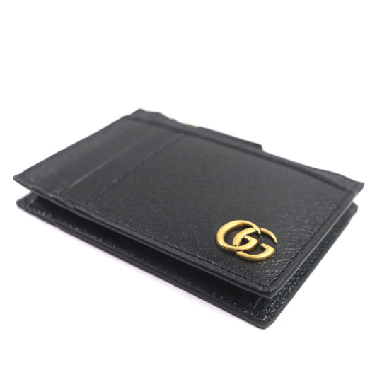 GUCCI Card Case 657589 Main: Leather black mens Used Authentic