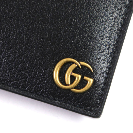 GUCCI Card Case 657589 Main: Leather black mens Used Authentic