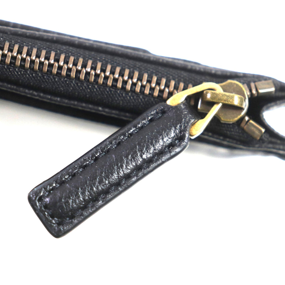 GUCCI Card Case 657589 Main: Leather black mens Used Authentic